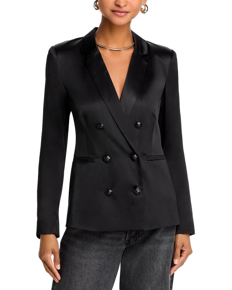 Colin Silk Double Breasted Blazer