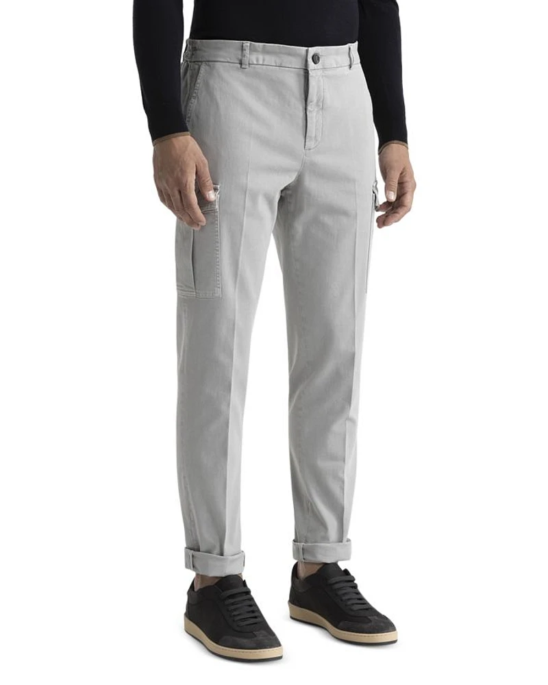 Cotton Blend Regular Fit Cargo Chino Pants