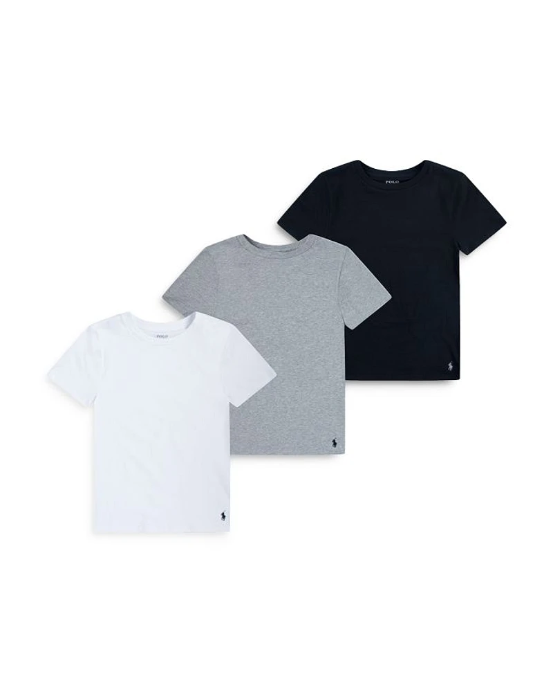 Boys' Cotton Stretch Crewneck Tees, Pack of 3 - Big Kid