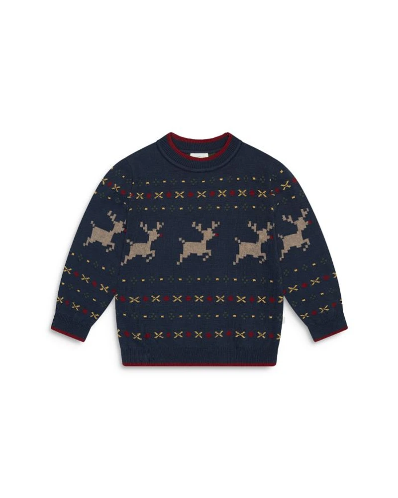 Unisex Reindeer Fair Isle Sweater - Baby
