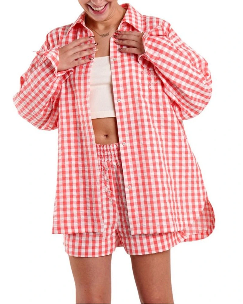 Women's Yew Striped Ethical-Cotton Pajama Shirt