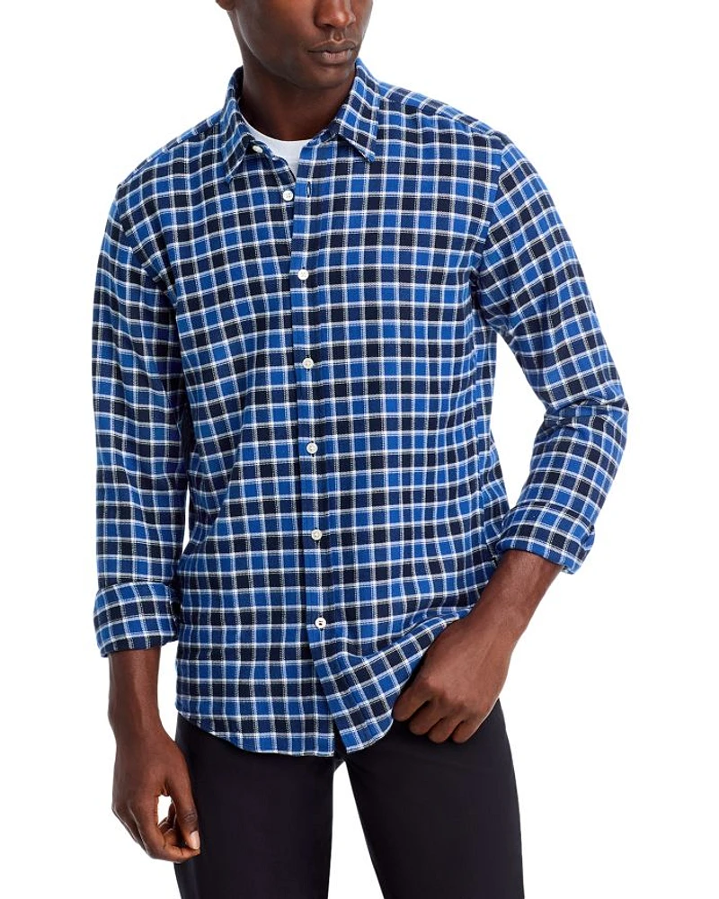 Cotton Check Slim Fit Button Down Shirt