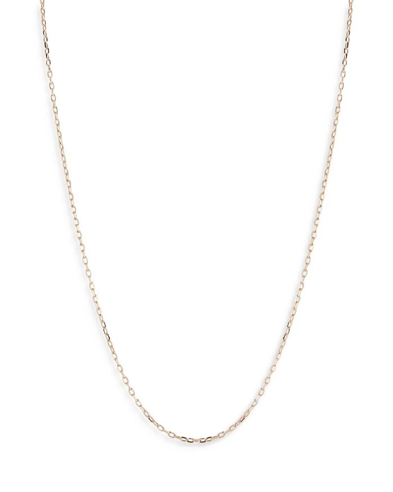 Saxon 18K Rose Gold Chain Necklace, 16"