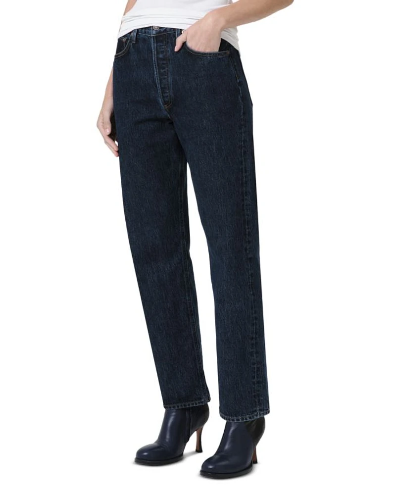 90's Pinch Waist High Rise Straight Jeans Pendulum
