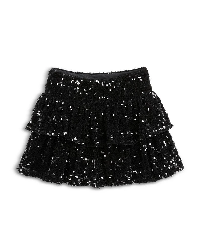 Girls' Misha Tiered Sequined Skirt - Big Kid