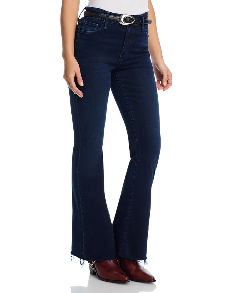 Petites Lil Weekender High Rise Flared Jeans Chip On My Shoulder