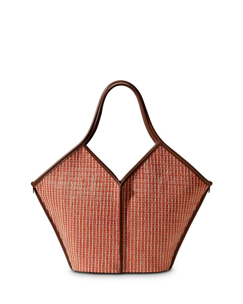 Calella Striped Raffia Tote