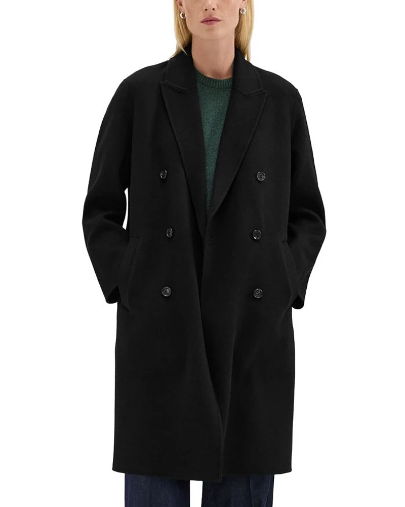 Double Breasted Coat Face Wool & Cashmere