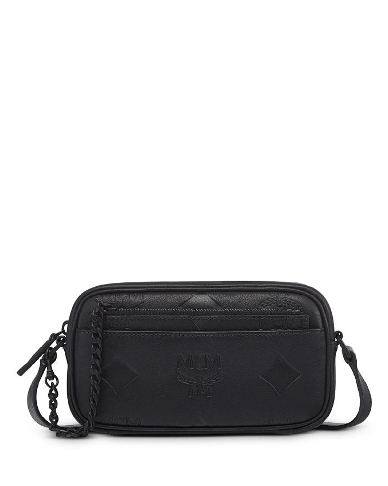Aren Maxi Monogram Leather Crossbody