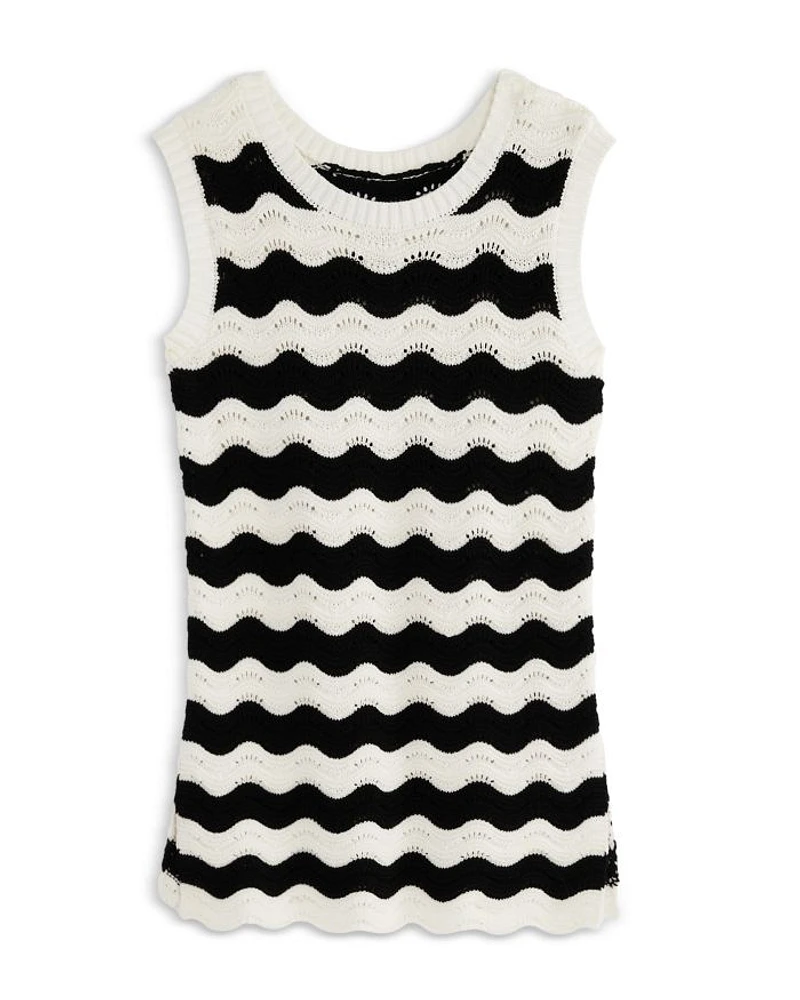 Girls' Reina Striped Crochet Cover-Up Dress - Little Kid, Big Kid