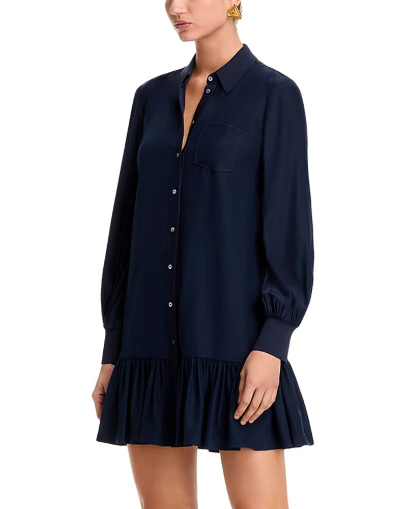 Lelaina Button Front Shift Dress