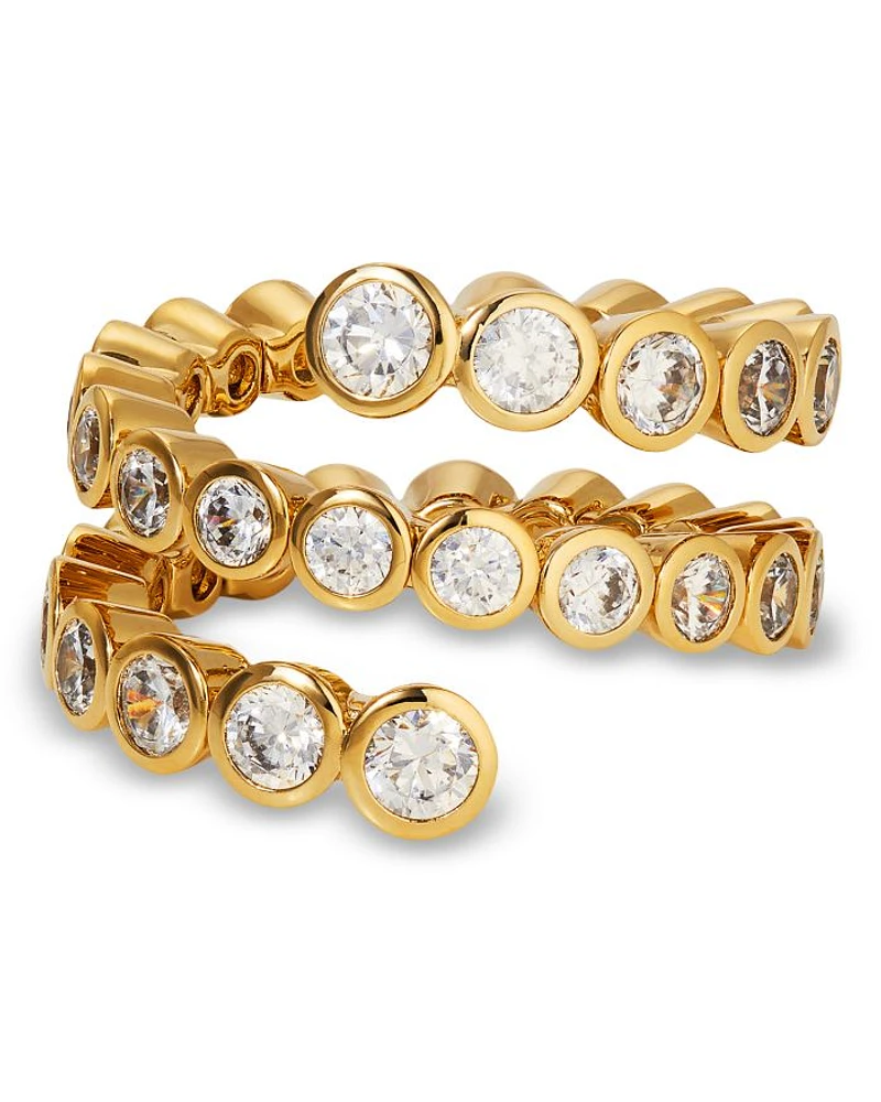 Dazzle Cubic Zirconia Bezel Wrap Ring
