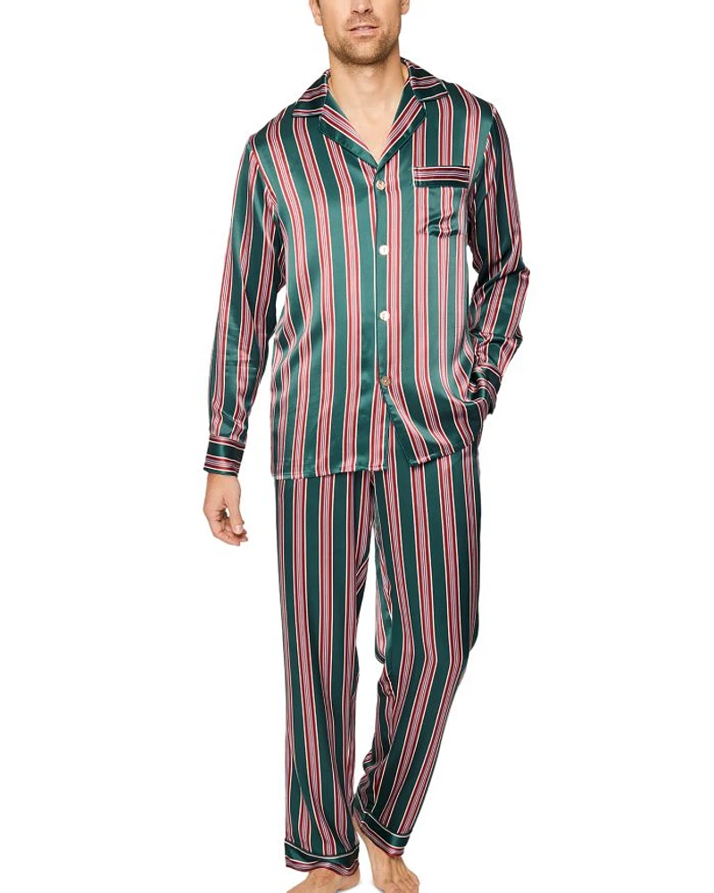 Lancaster Silk Stripe Pajama Set
