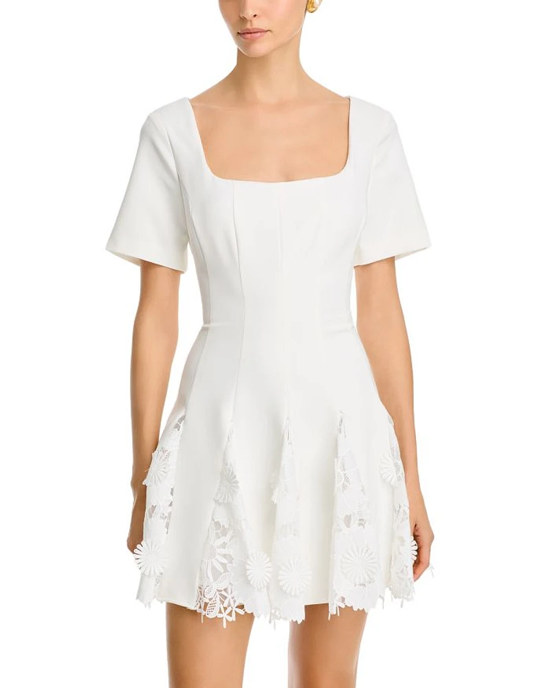 Joy Lace Godet Dress