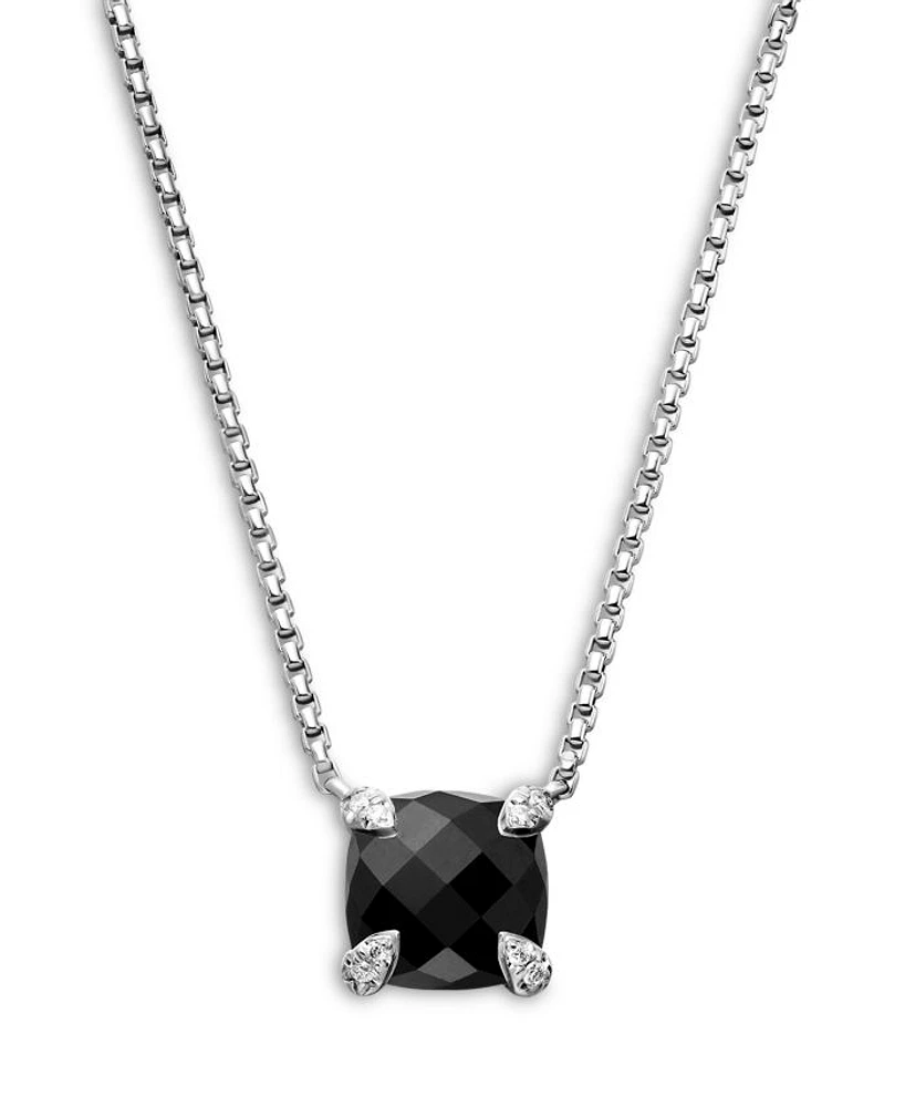 Châtelaine® Pendant Necklace with Gemstones and Diamonds