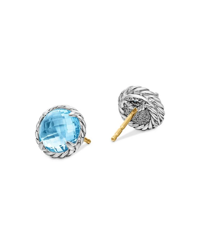 Châtelaine Earrings with Blue Topaz