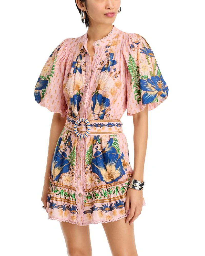 The Dream Garden Pink Mini Dress