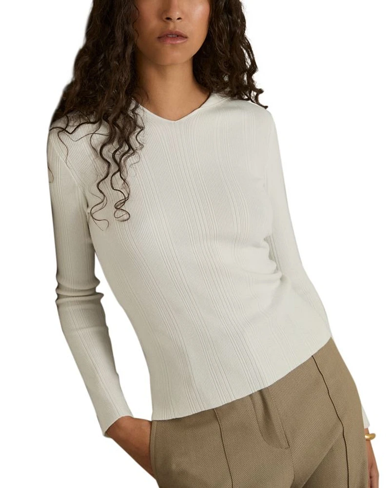 Chloe Ribbed Hooded Sweater