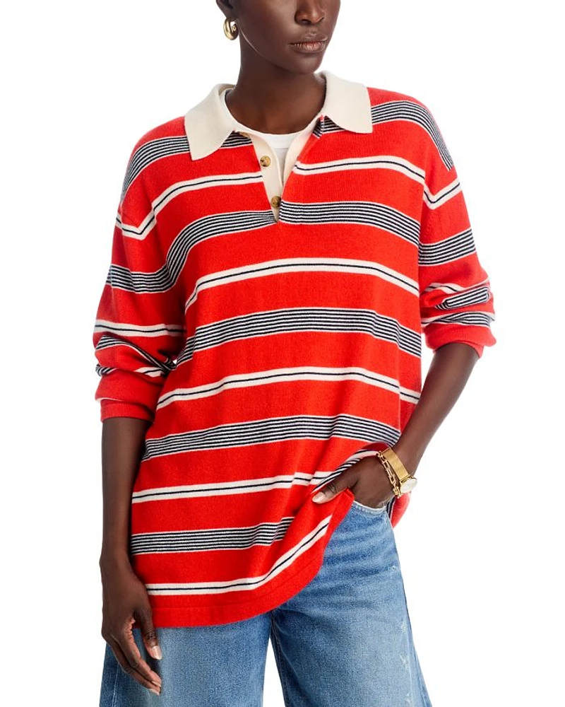 Cashmere Striped Rugby Shirt