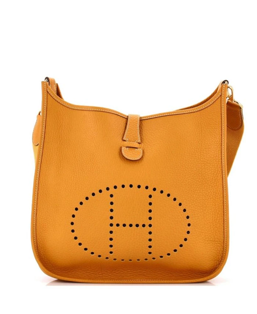 Pre-Owned HERMES Pre-Owned Hermes GM Evelyne Bag Gen I Fjord
