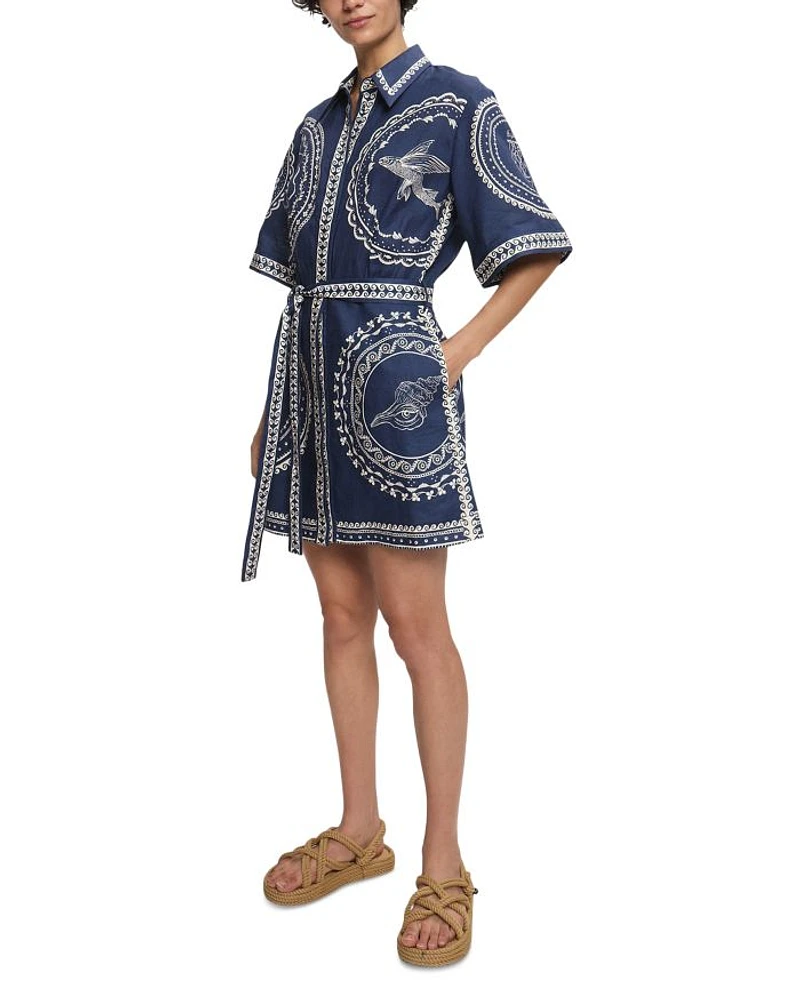 Oceane Linen Mini Dress