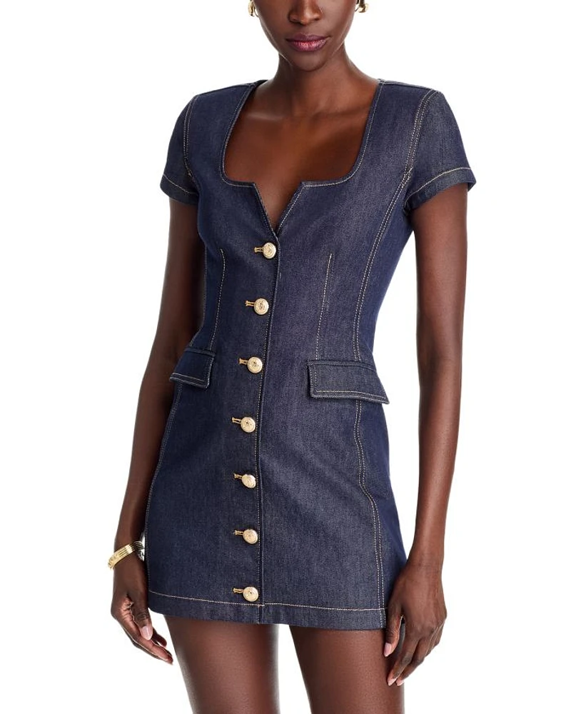 Brunella Sheen Denim Mini Dress