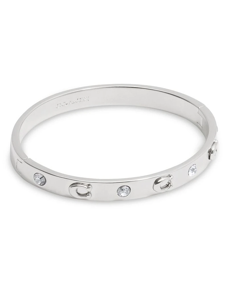 Signature Stone Sculpted C Bangle Bracelet