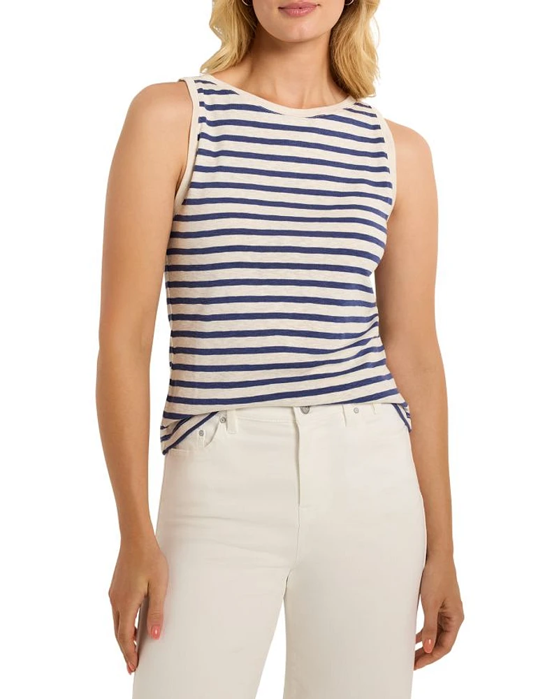 Striped Boat Neck Tank Top