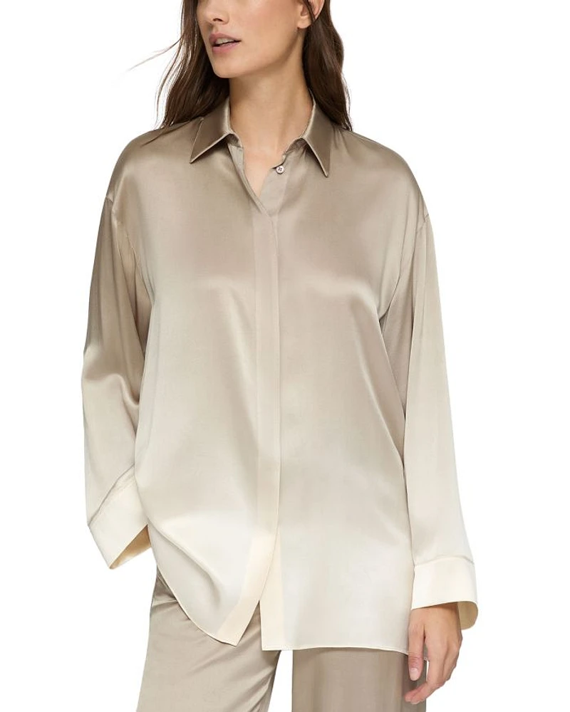 Silk Ombré Oversized Shirt