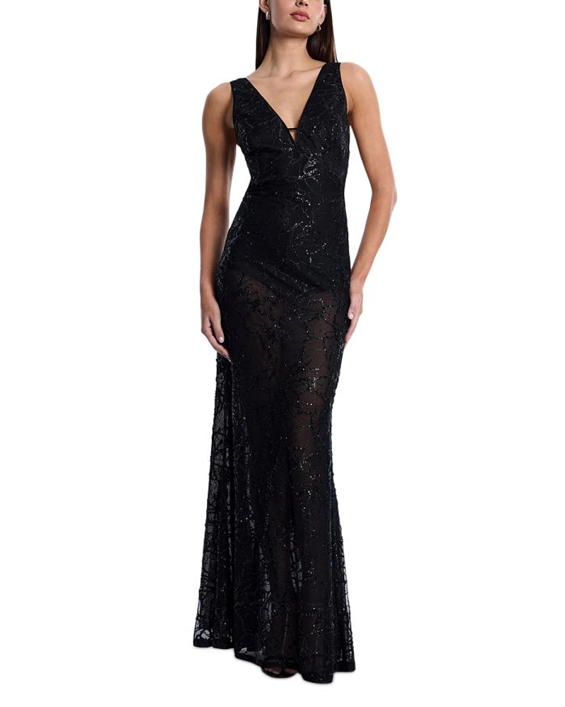 Embellished Cutout Gown