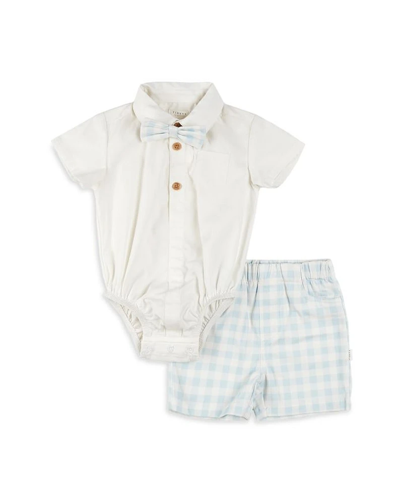 Boys' Poplin Shirt & Checkered Shorts - Baby