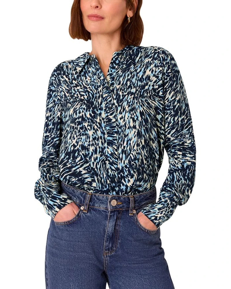 Leopard Swirl Print Shirt