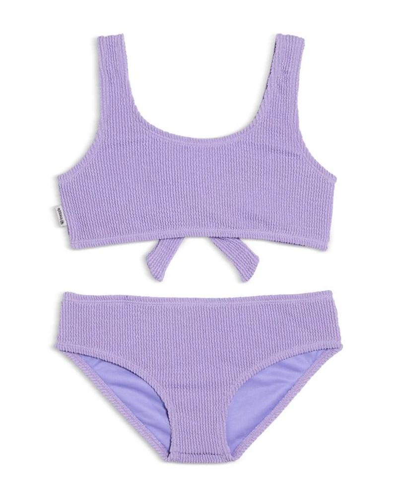 Girls' Crinkle Self Tie Two Piece Swimsuit - Big Kid