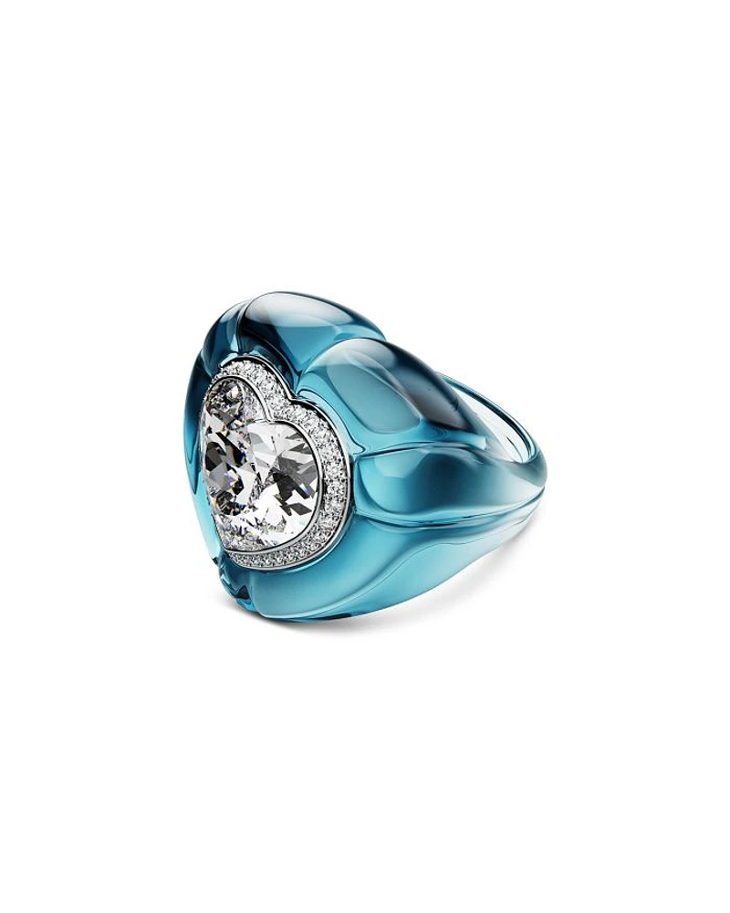 Dulcis Multicolor Crystal Heart Statement Ring