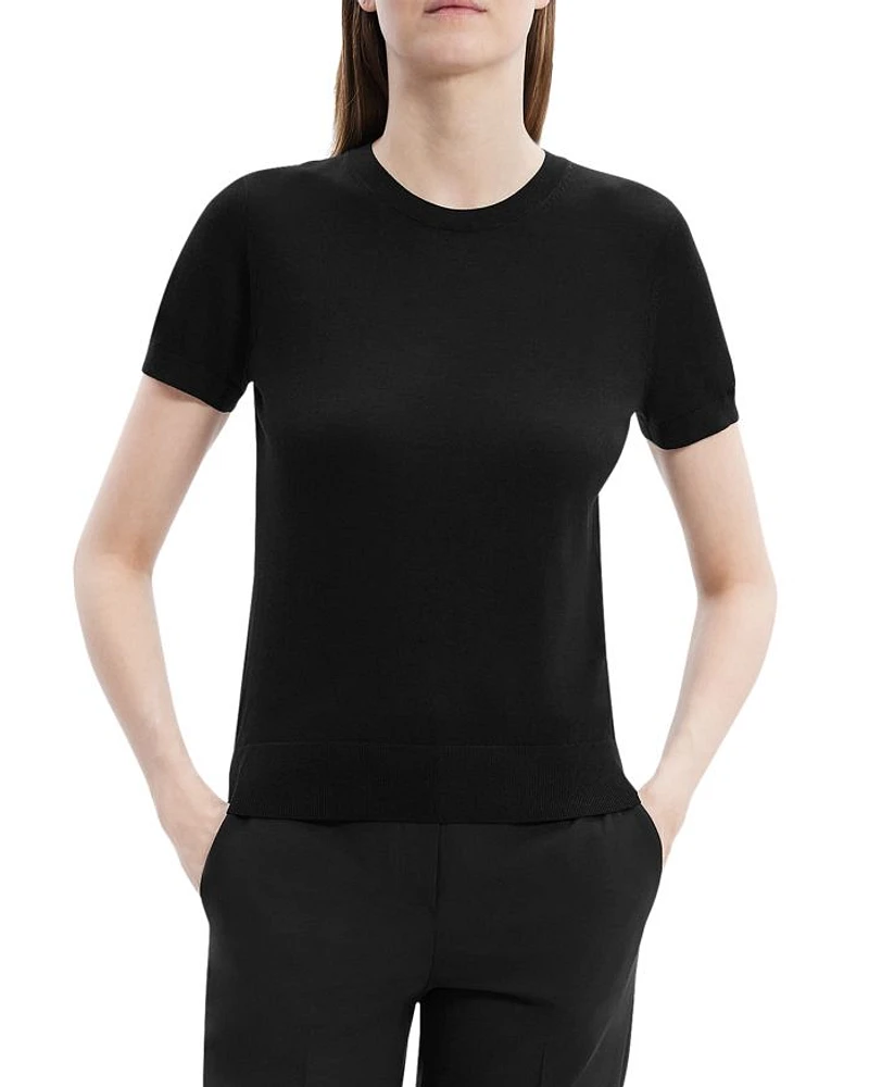 Lightweight Wool Short Sleeve Top