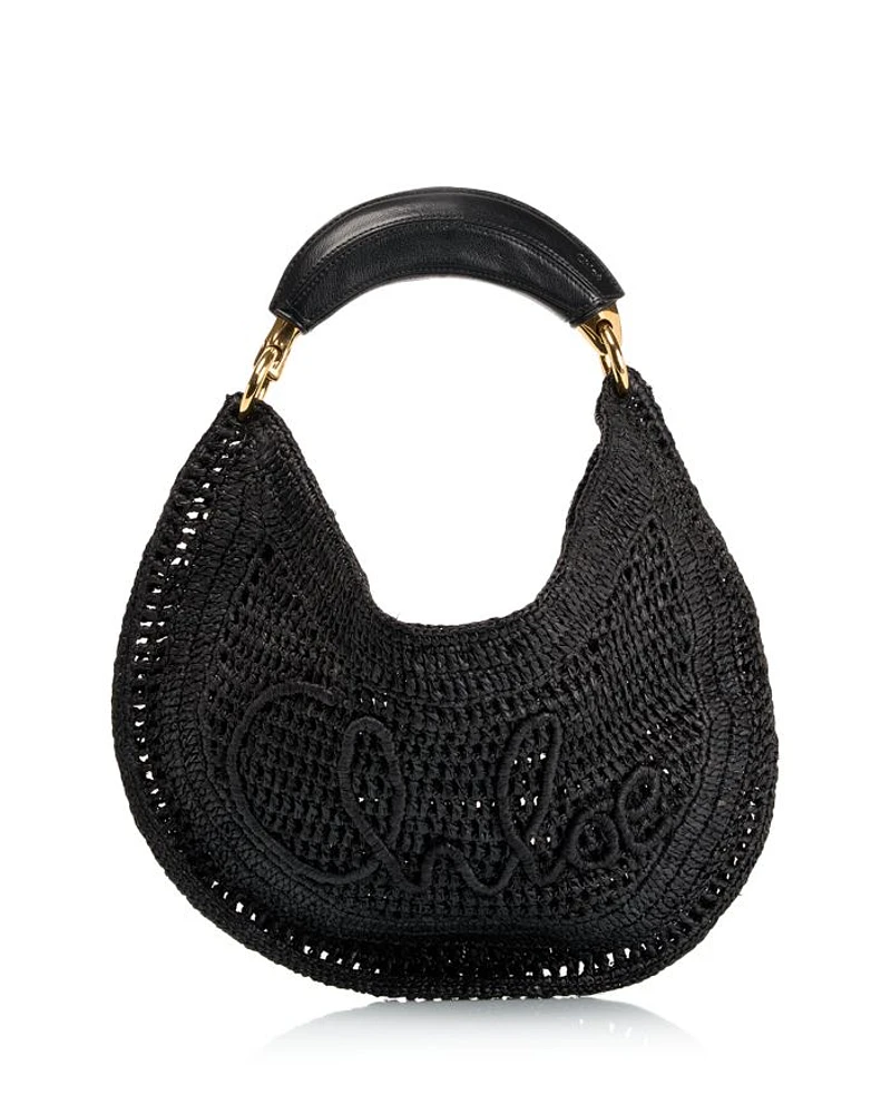 Summer Banana Raffia Hobo Bag