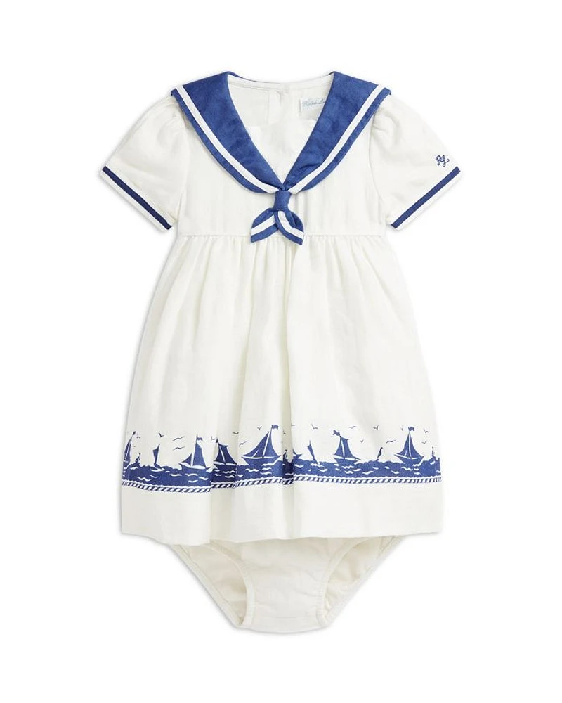 Girls' Linen Sailor Dress & Bloomer - Baby