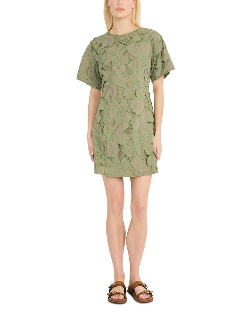 Embroidered Mini Dress