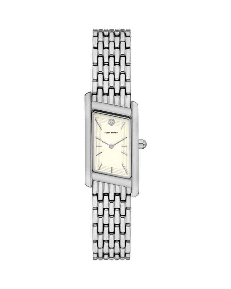 The Eleanor Angled Two-Hand Stainless Steel Watch, 19mm x 37mm