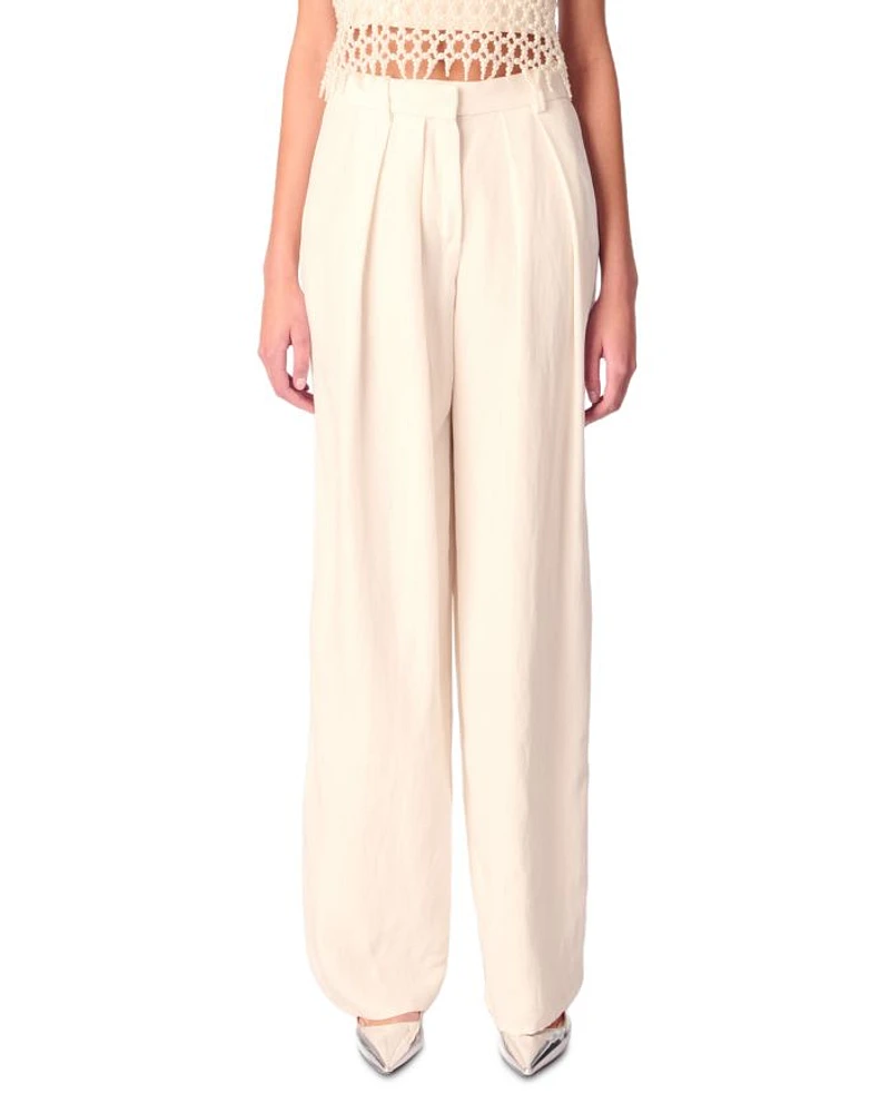 Wide Leg Suit Trousers