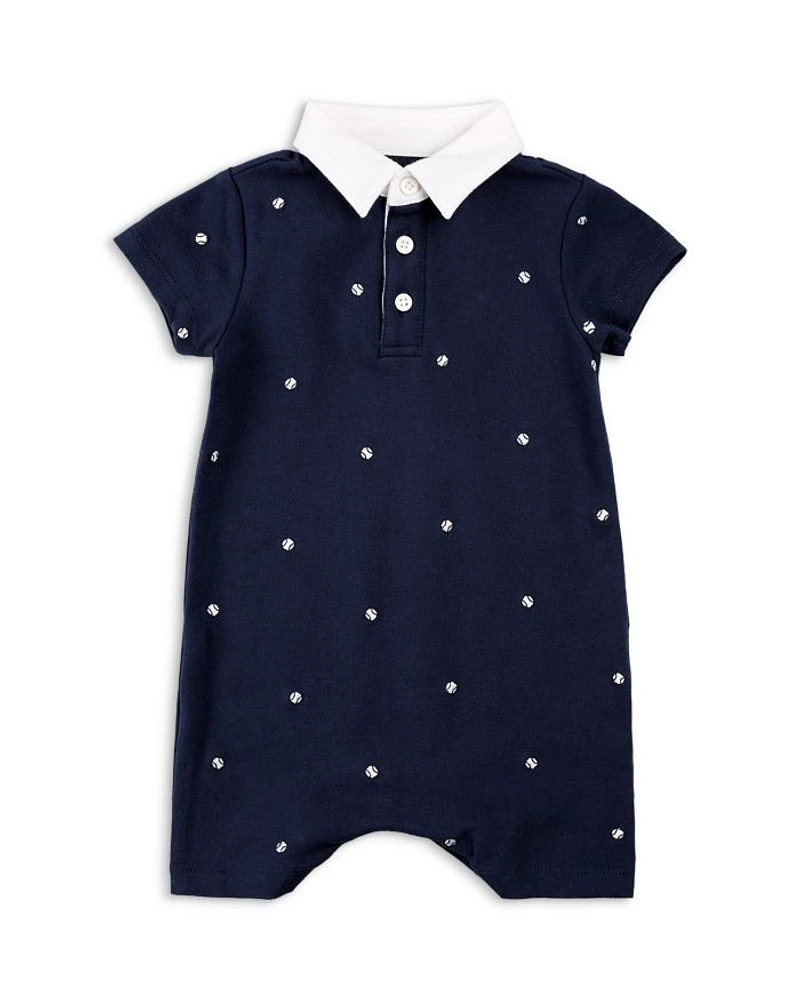 Boys' Tennis Print Knit Romper - Baby