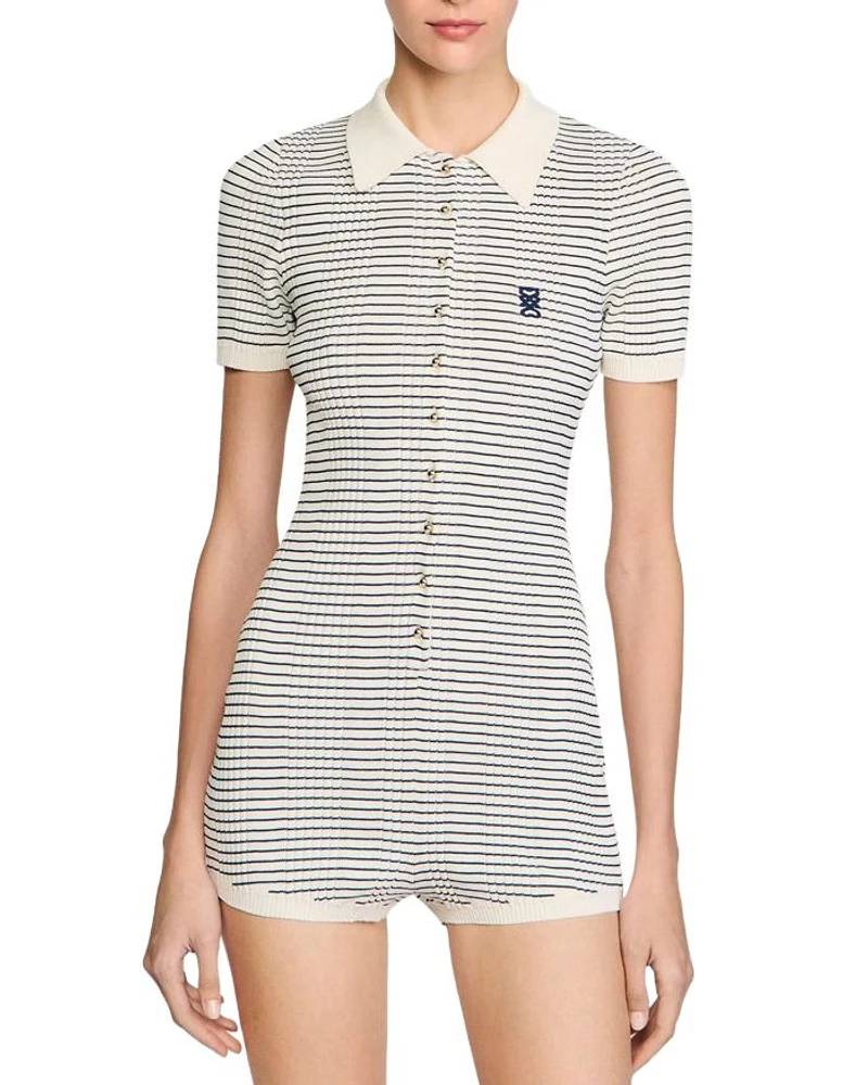 Stripe Knit Romper