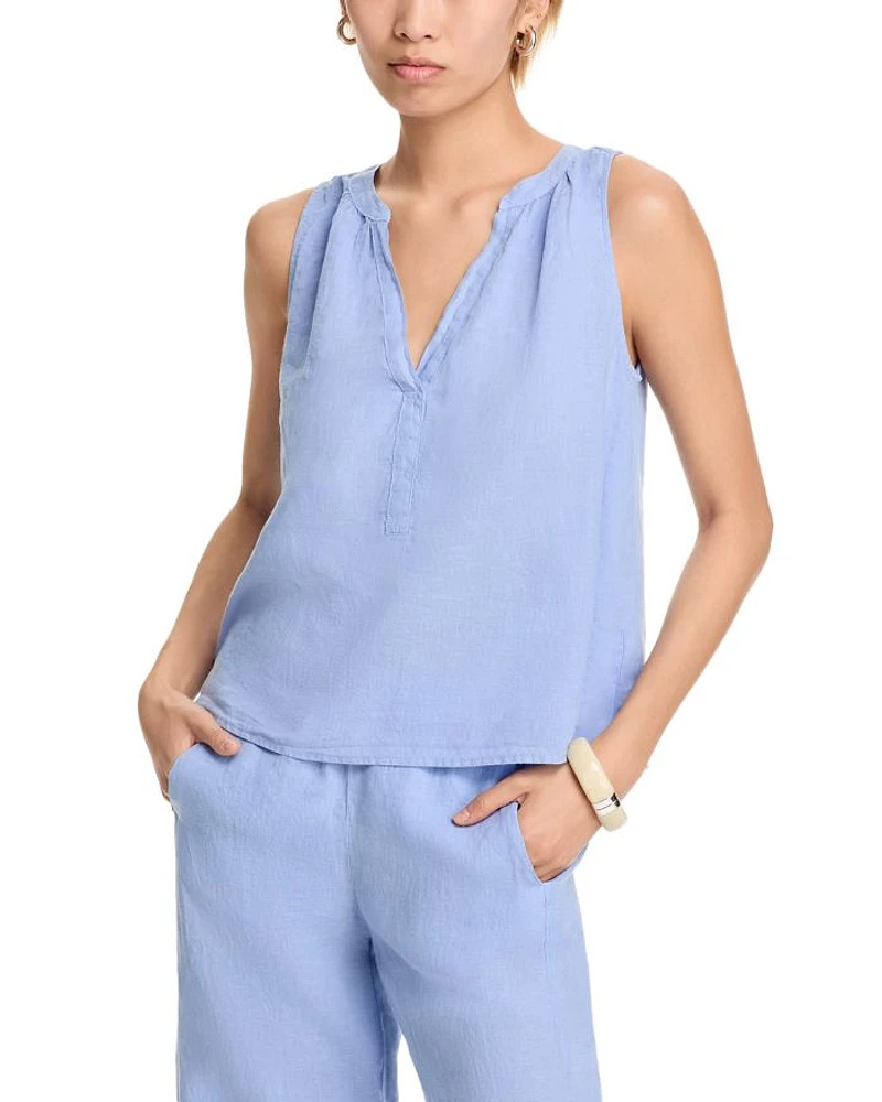 Linen V Neck Tank Top