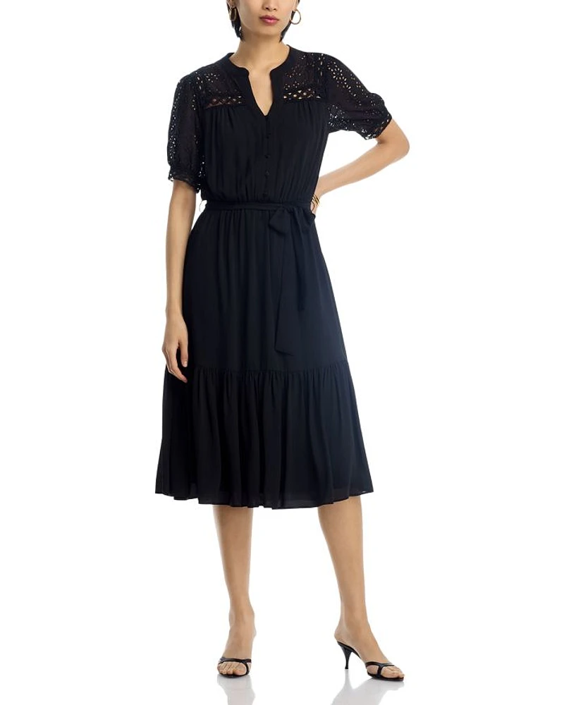 Eyelet Midi Dress