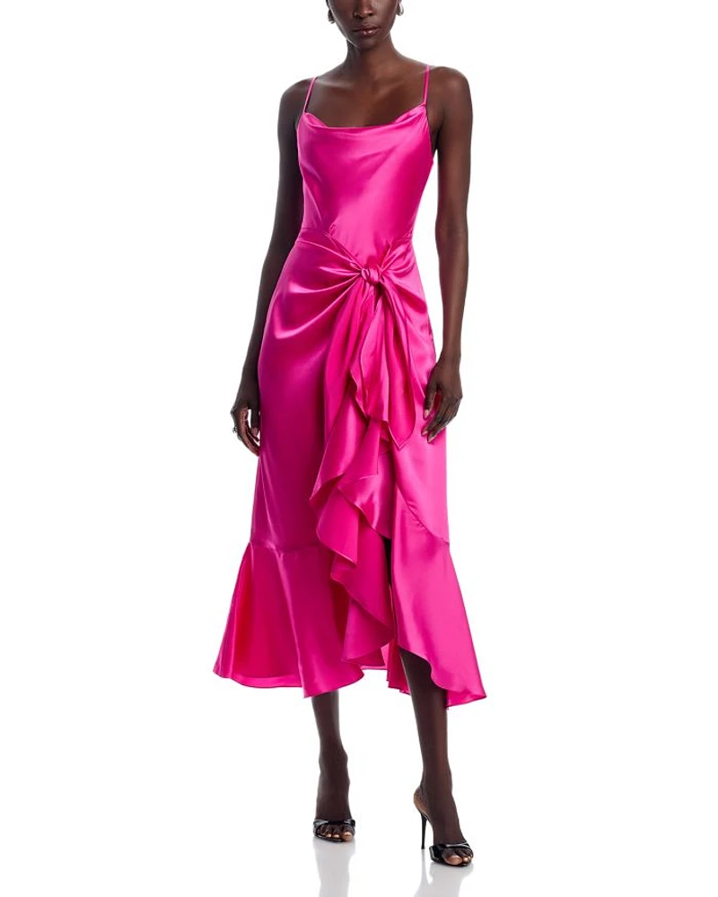 Vivienda Silk Ruffled Dress