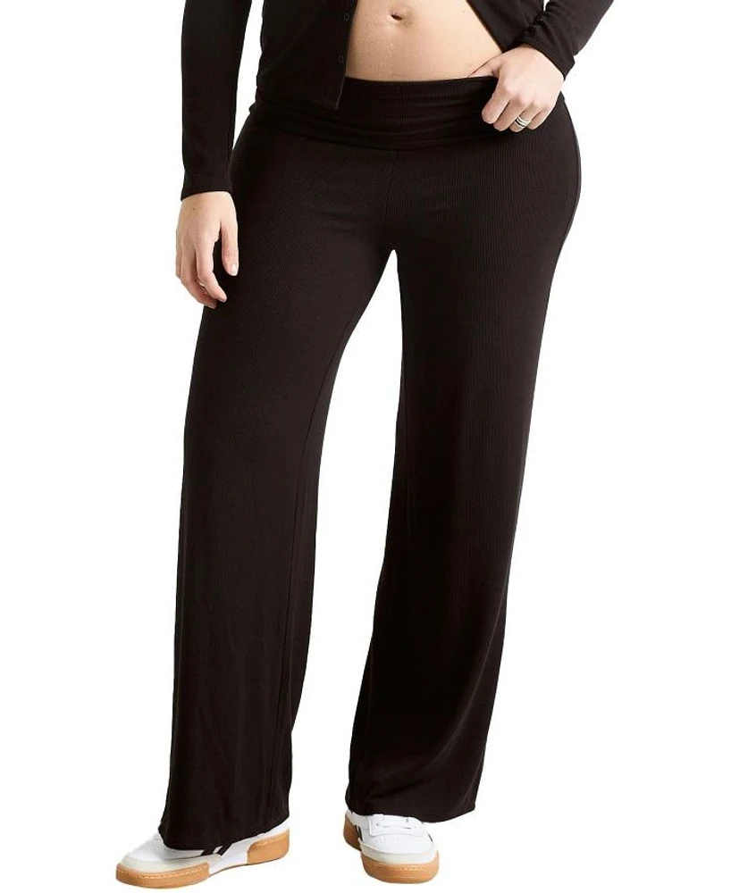The Softest Rib Over/Under Bump Relaxed Pant