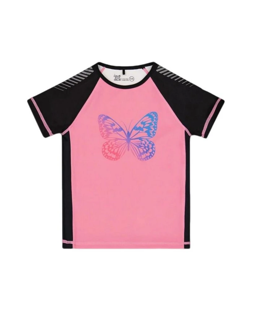 Girls' Printed Short Sleeve Athletic Top - Little Kid