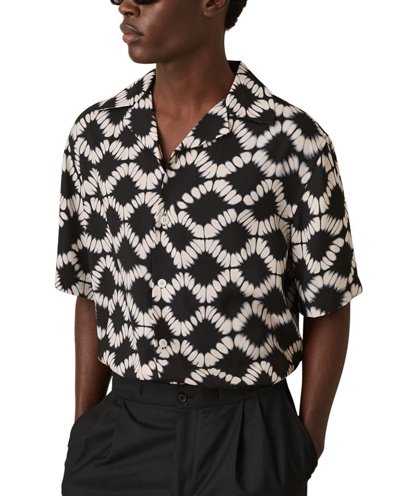 Printed Short Sleeve Camp Shirt