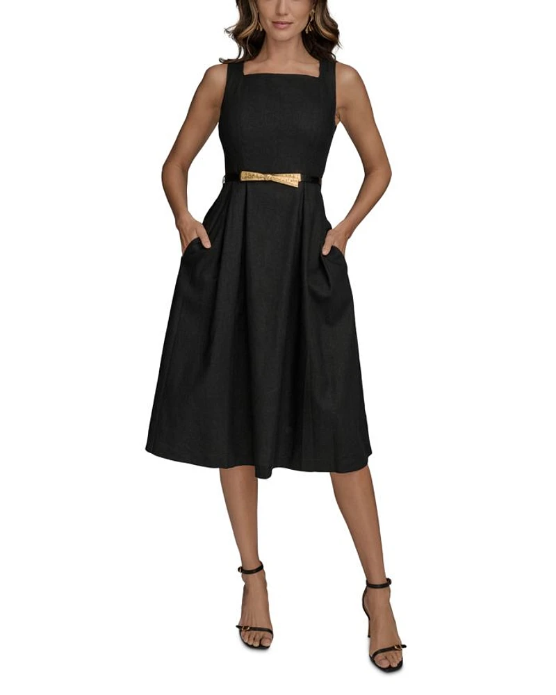 Belted A Line Dress