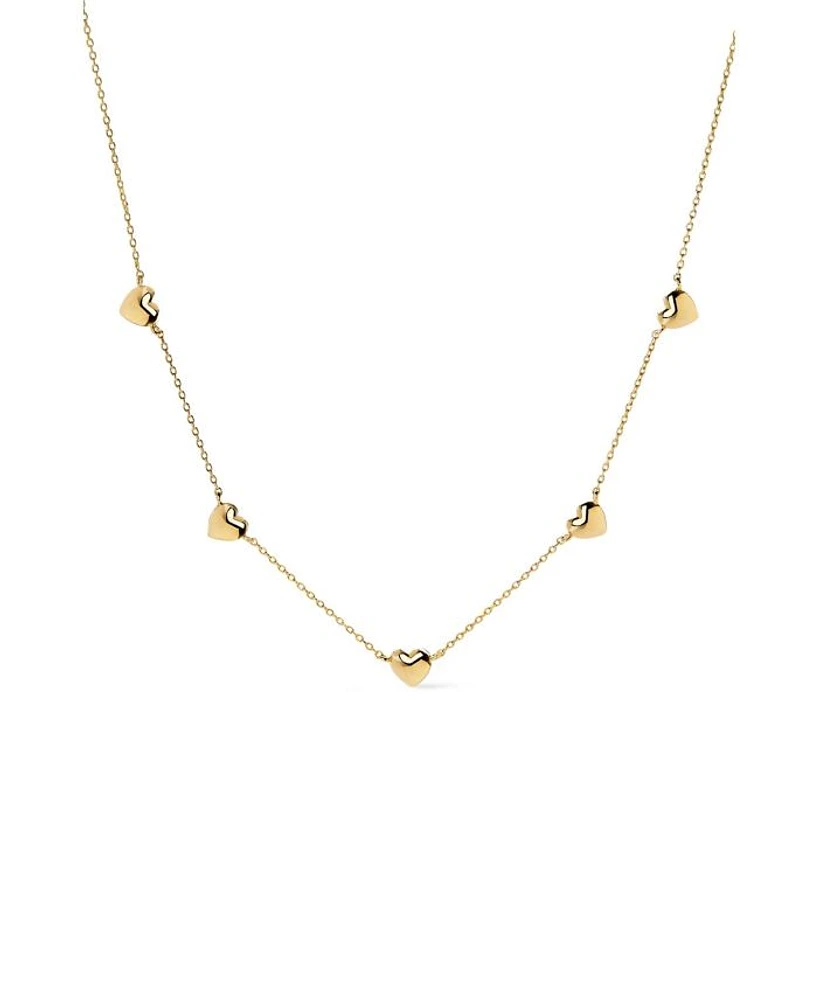 Lev Mini Station Heart Necklace